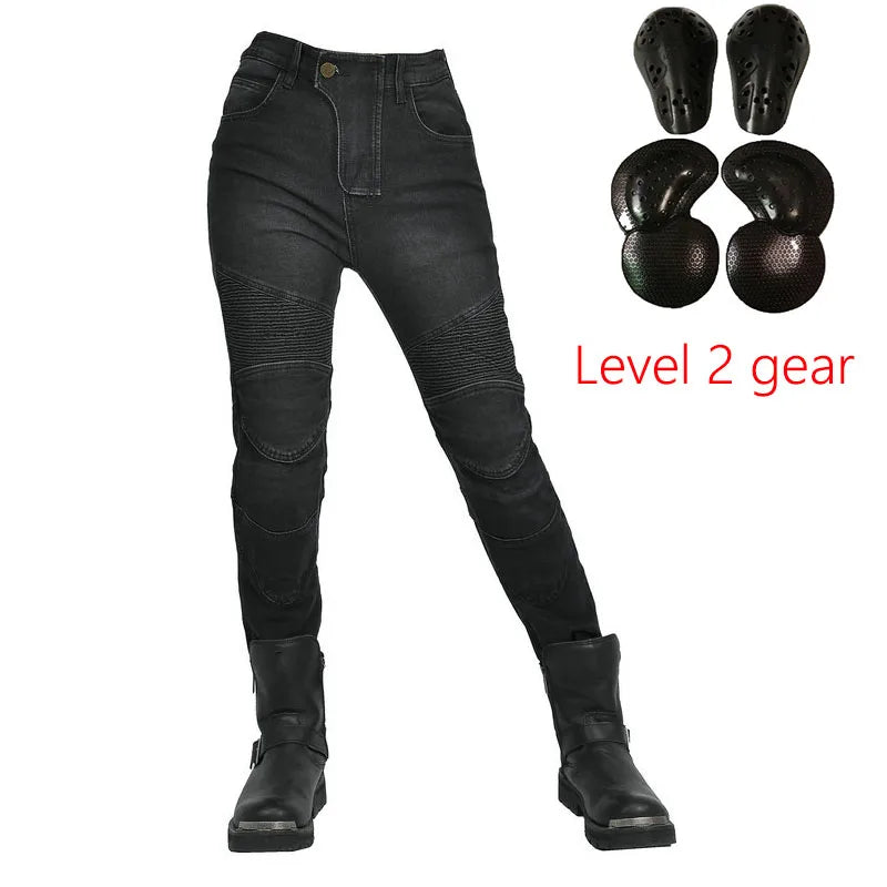 Women's Embroidery Motorcycle Pants