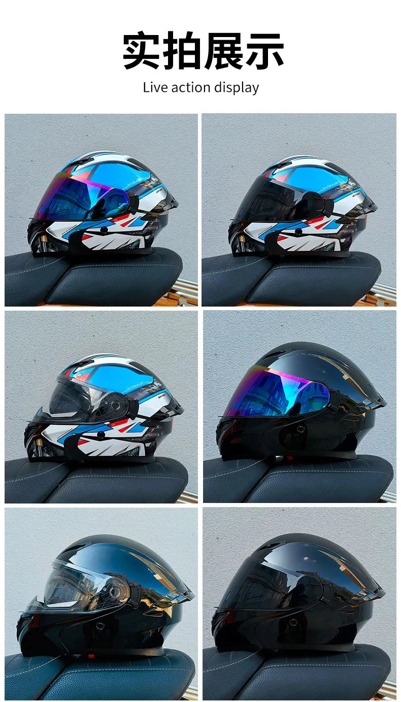 Double Visor Flip-Up Motorcycle Helmet