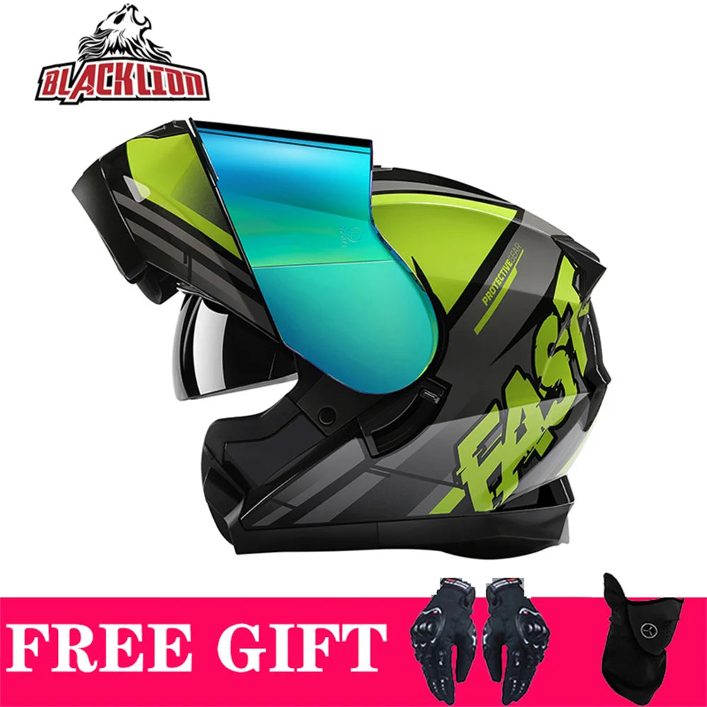 Double Visor Flip-Up Motorcycle Helmet