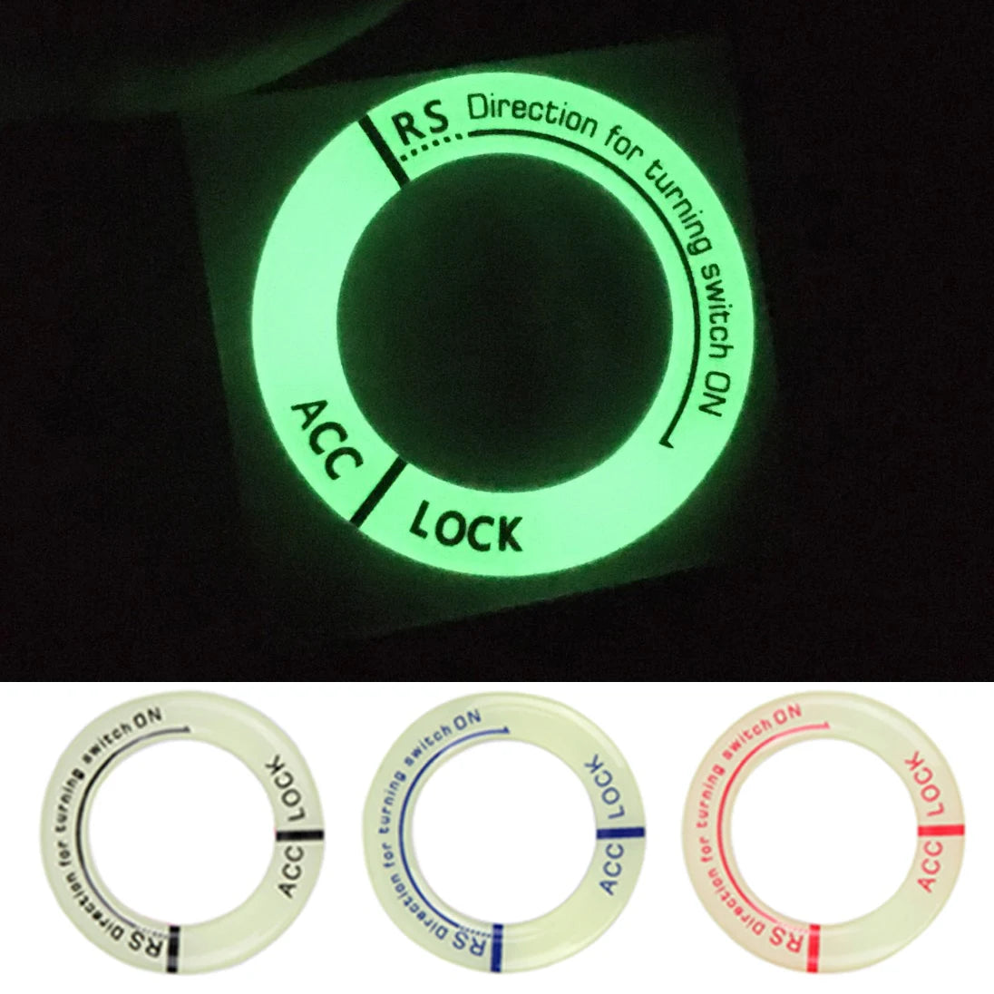 Night Luminous Motorcycle Key Ring Stickers