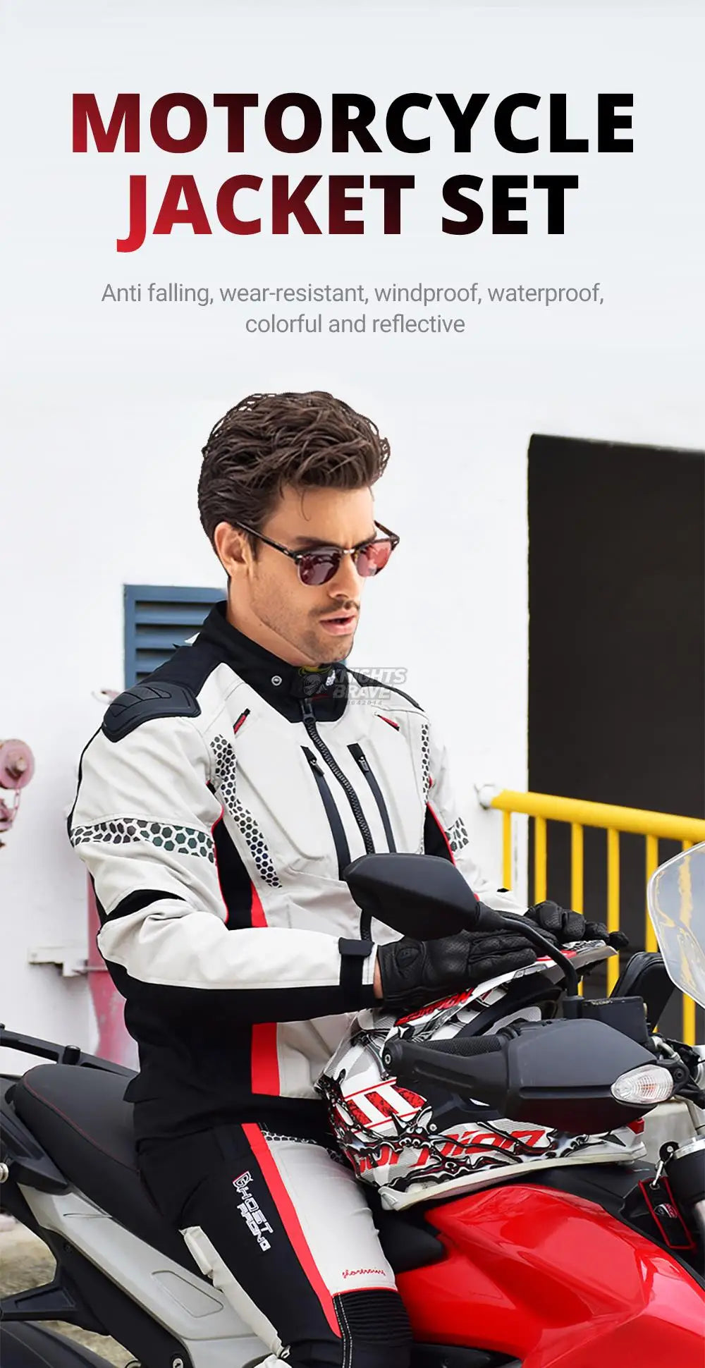Men's Racing Motorcycle Jacket – Waterproof, Insulated