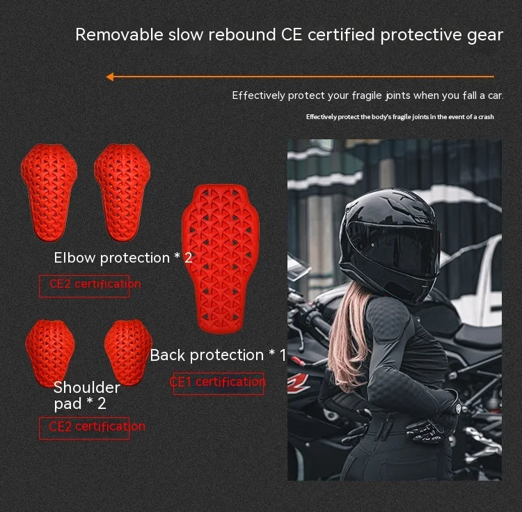 Women's CE Level 2 Summer Motorcycle Armor Jacket