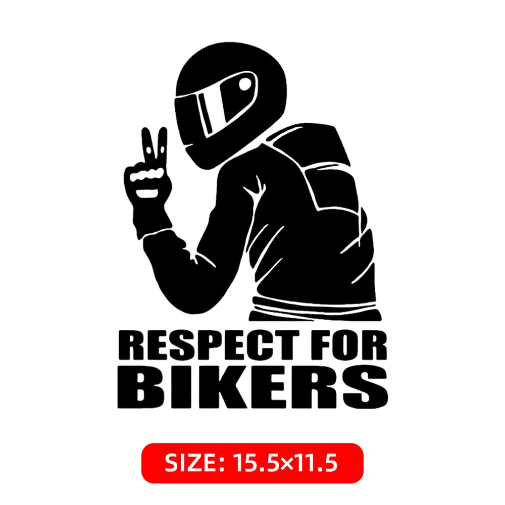 Respect Biker Vinyl 3D Sticker