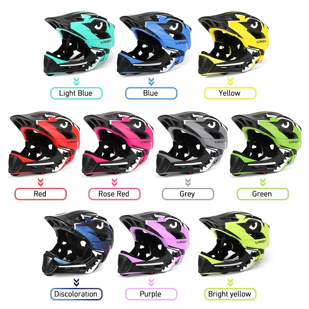 Kids Detachable Full Face Bike Helmet