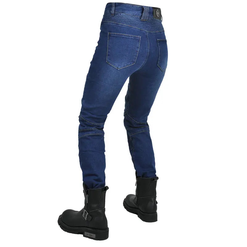 Women's Embroidery Motorcycle Pants