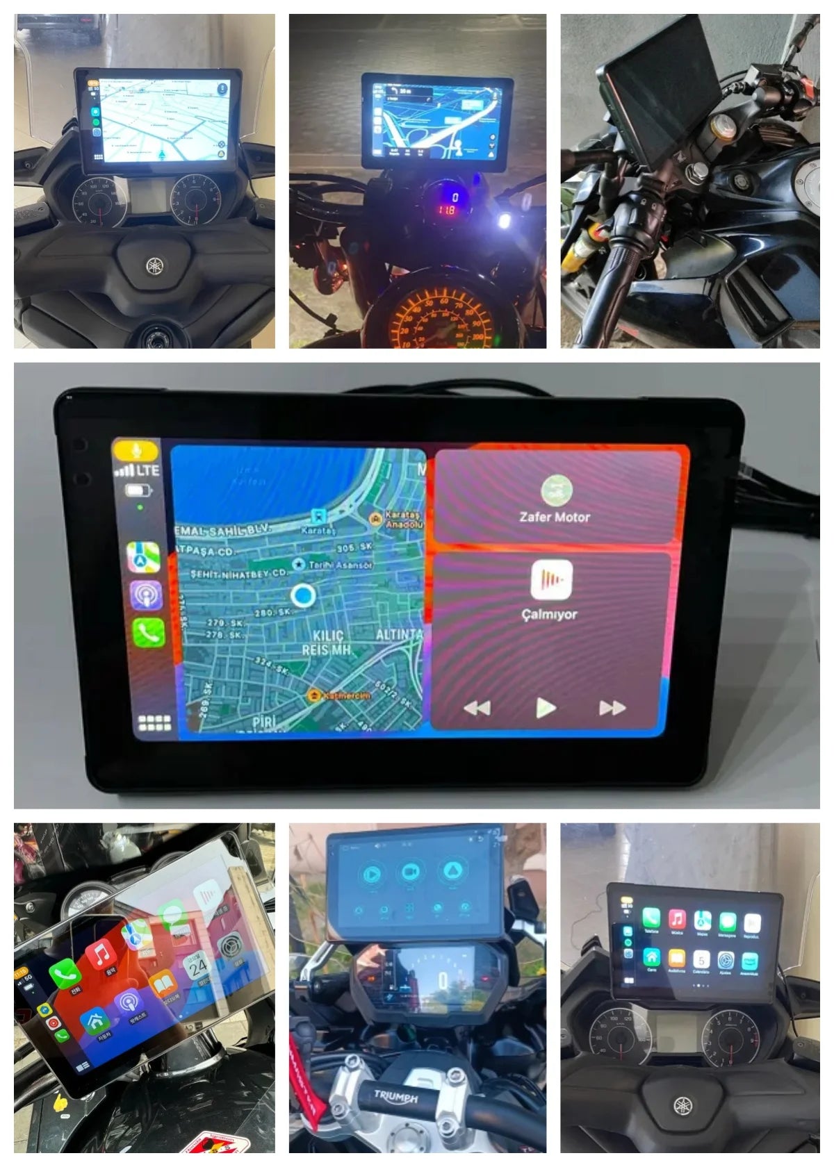 motorcycle CarPlay Android Auto screen
