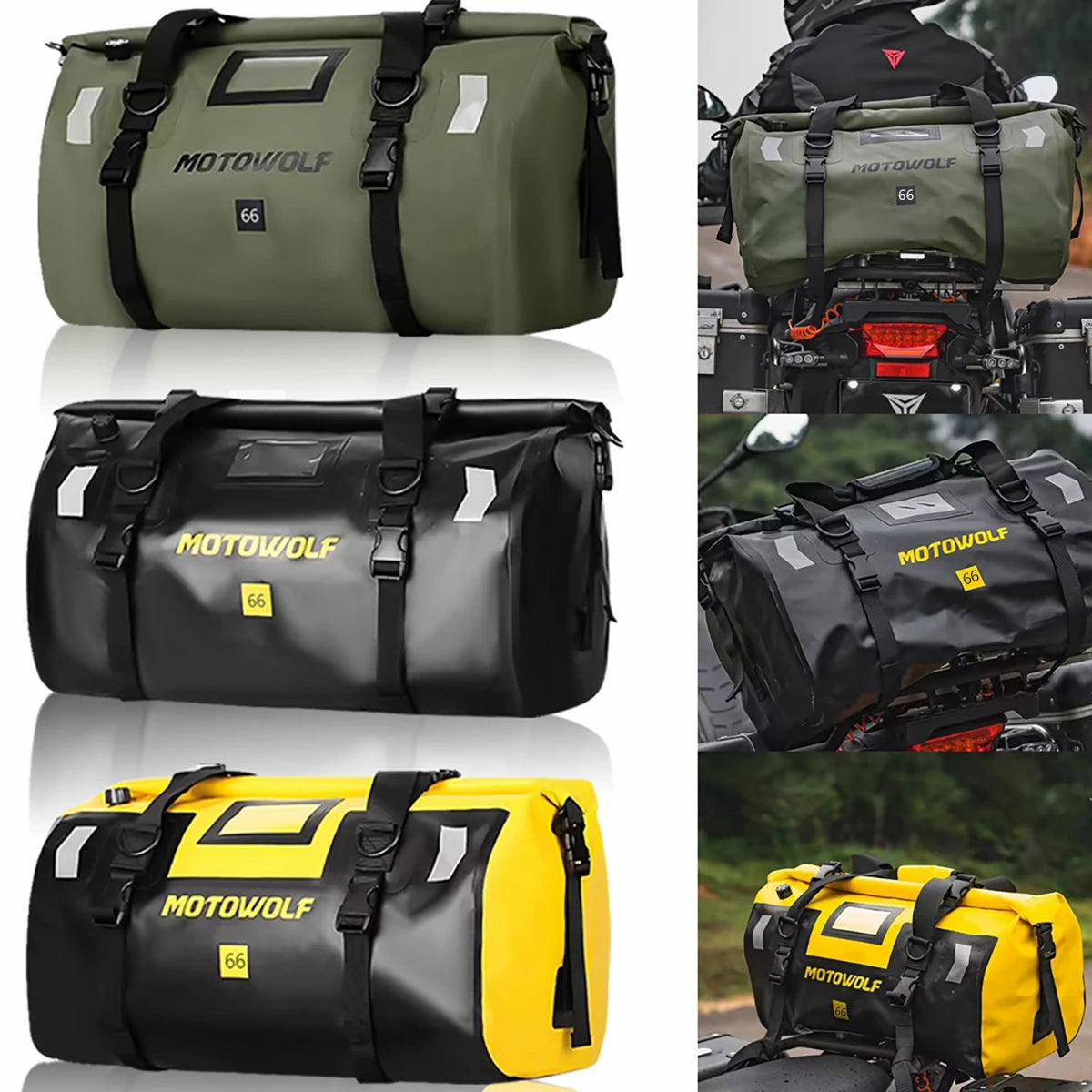 Waterproof Motorcycle Tail Bag 66L