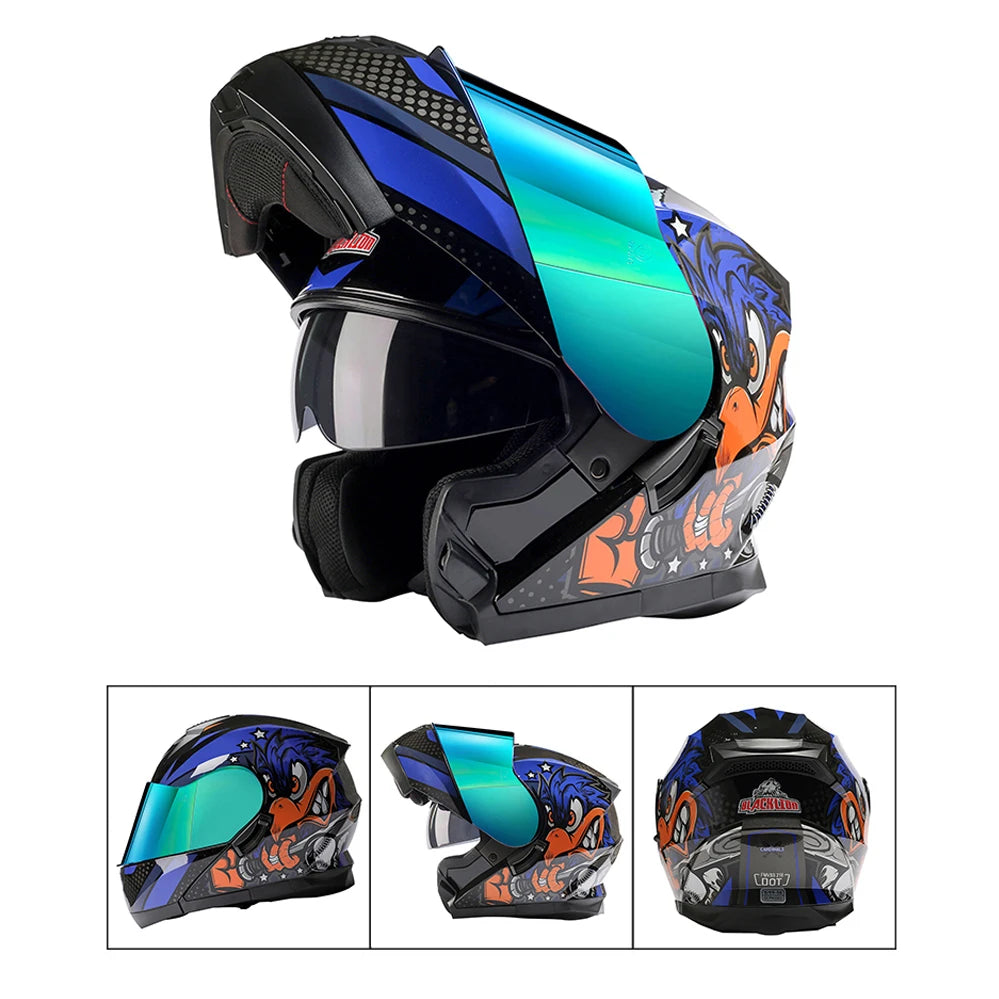 Double Visor Flip-Up Motorcycle Helmet