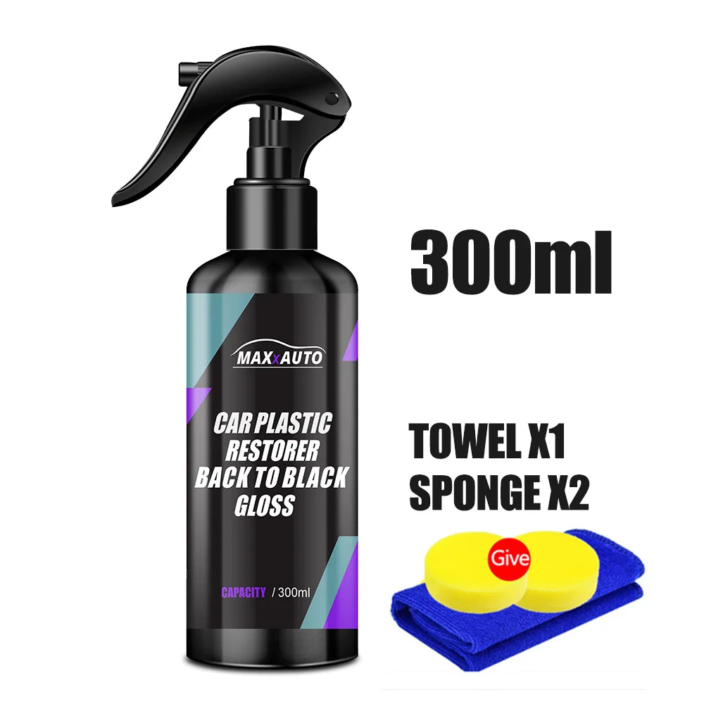 Glossy Black Motorcycle Plastic Restorer