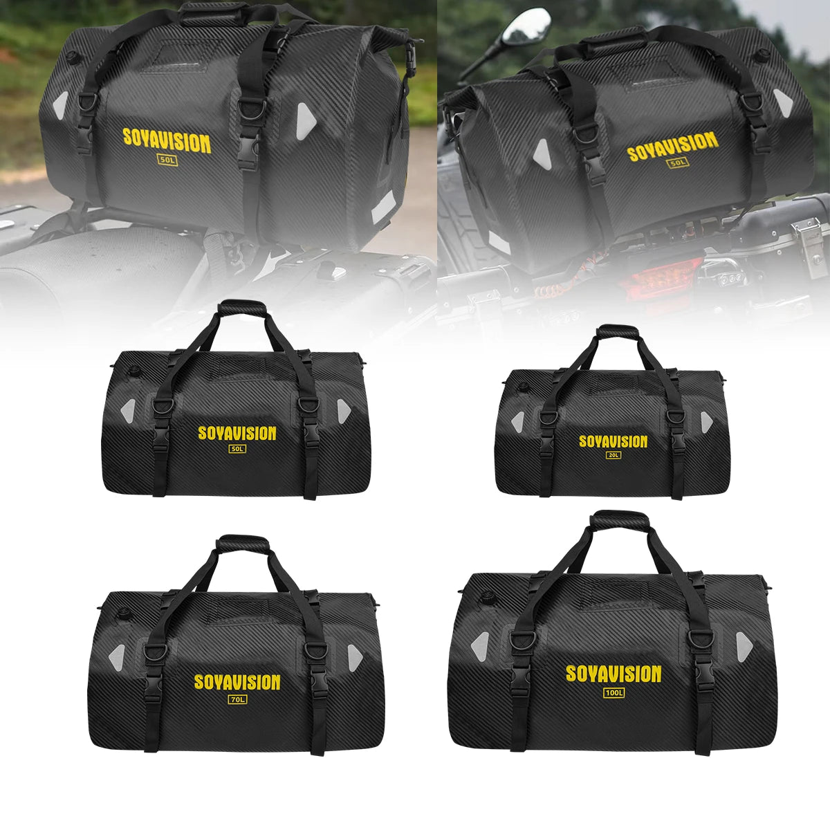 Waterproof Motorcycle Tail Bag 66L