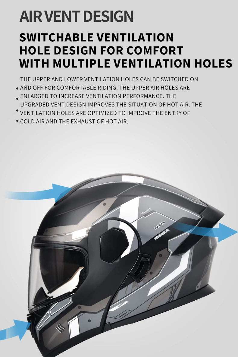 Dual Visor Open Face Motorcycle Helmet - DOT Certified