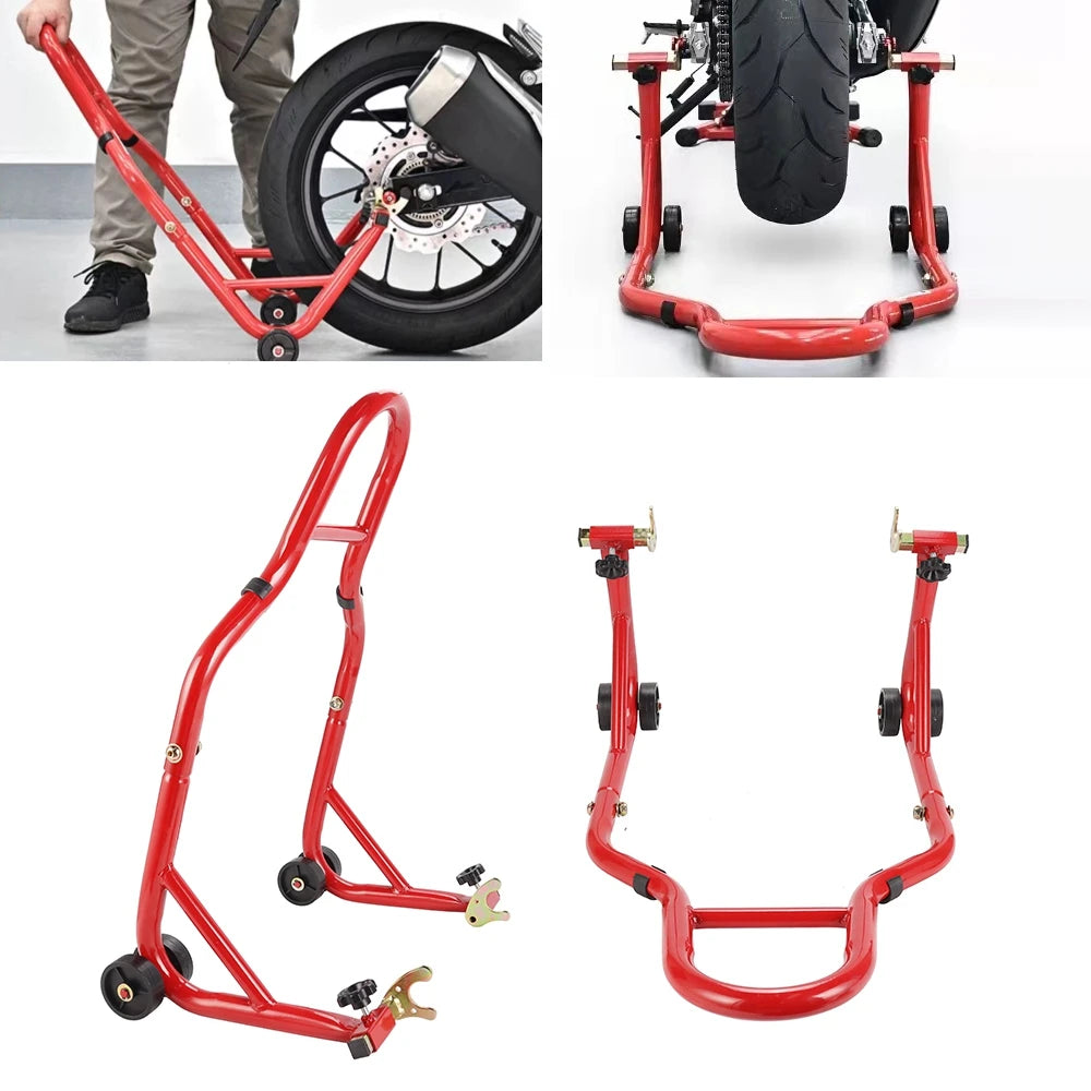 Heavy-Duty Motorcycle Front and Rear Stand Combo