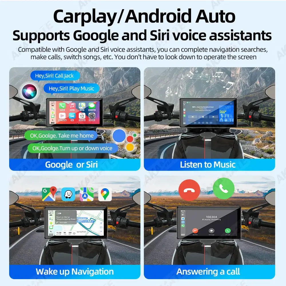 Motorcycle Bluetooth Navigation Display with 6-Inch Screen