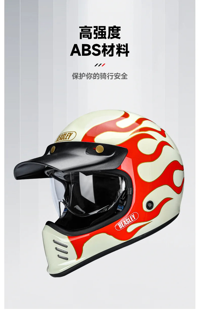 BEASLEY ECE DOT Bluetooth Electric Motorcycle Helmet