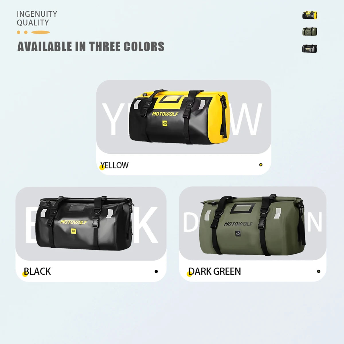 Waterproof Motorcycle Tail Bag 66L