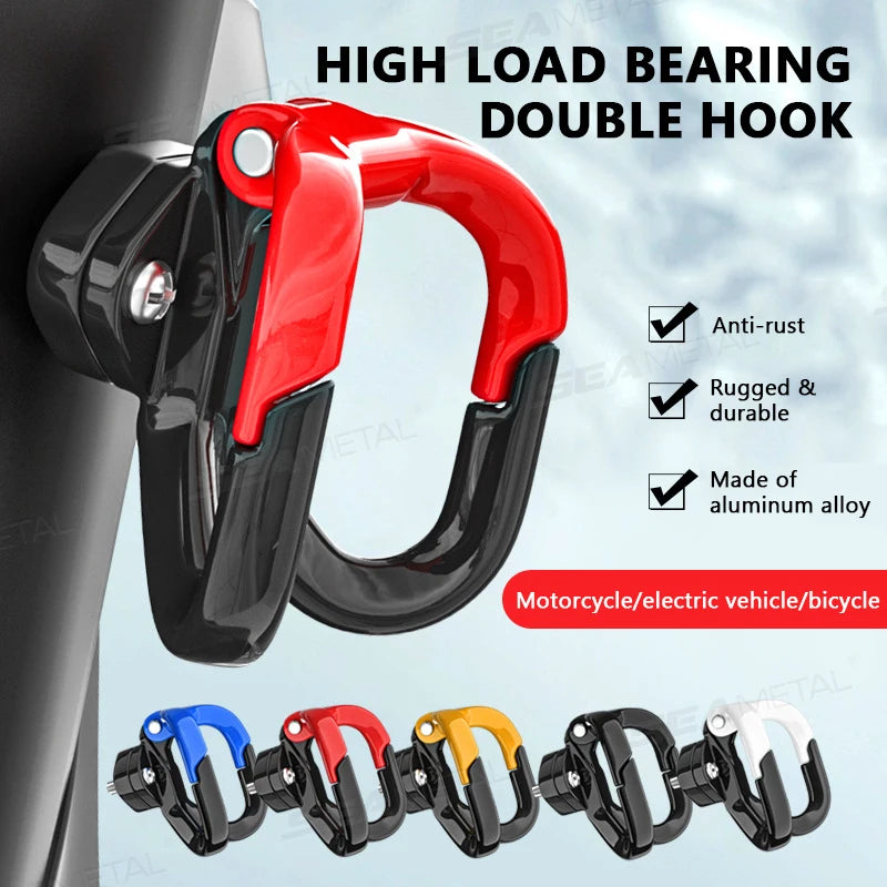 Dual Hook Motorcycle Helmet Hanger