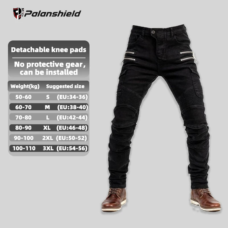 Double Zipper Metal Motocross Trousers for Men and Women