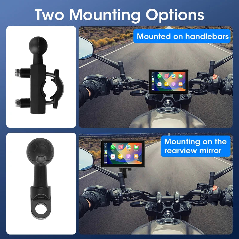 Wireless motorcycle GPS navigation screen motorcycle CarPlay Android Auto touch screen
