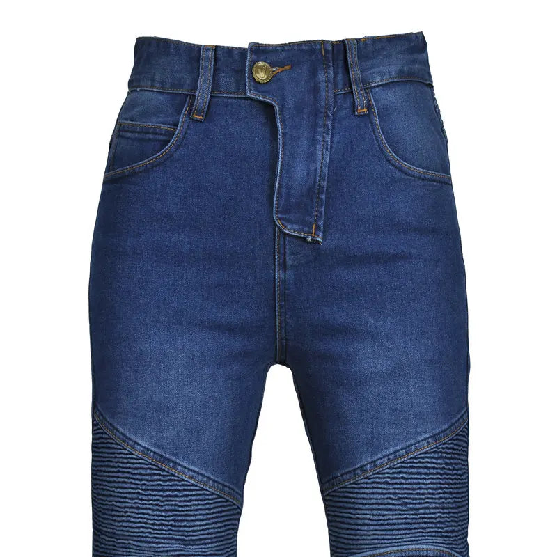 Women's Embroidery Motorcycle Pants