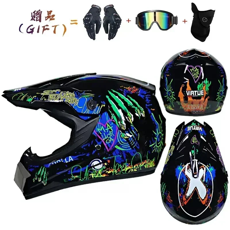 Off-Road Motorcycle Helmet - DOT Certified