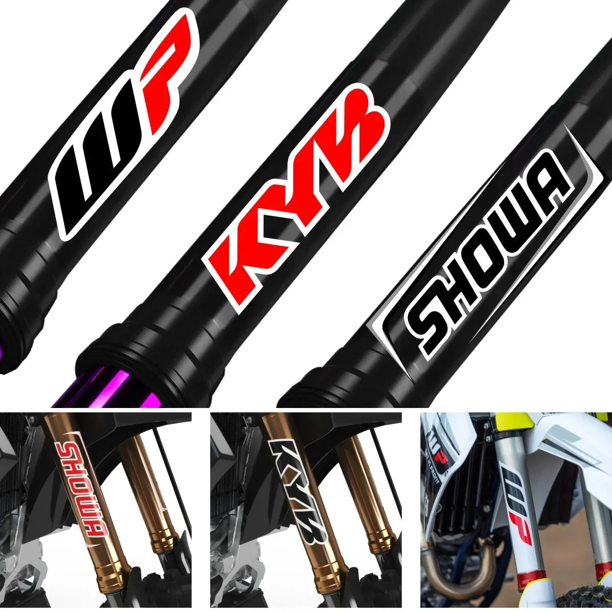 Reflective Motocross Motorcycle Fork Stickers for Yamaha Honda Suzuki KTM Kawasaki Benelli