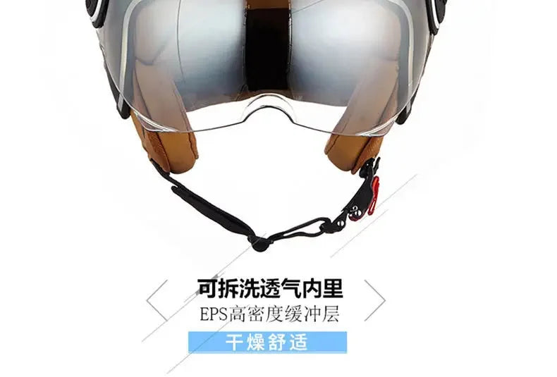 Beon Motorcycle Helmet - ECE Certified Retro Half Cap