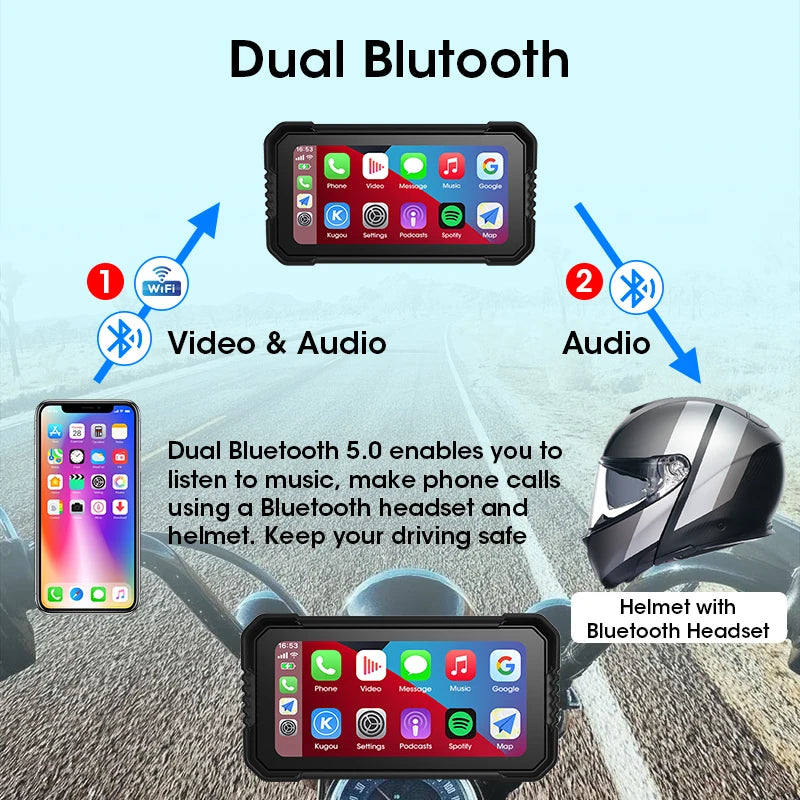 motorcycle touch screen GPS navigation system