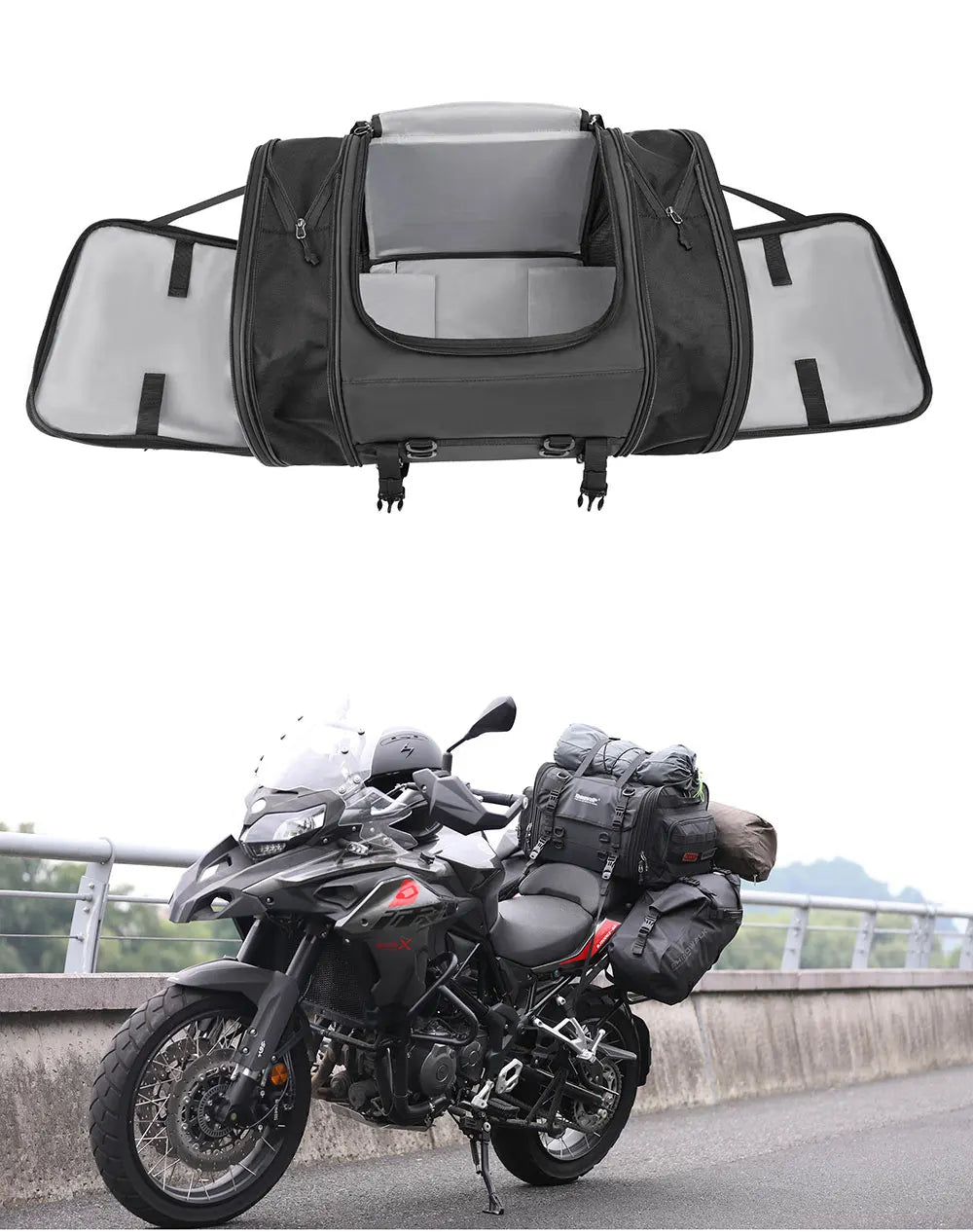 Waterproof Motorcycle Rear Seat Bag 35L-60L Luggage