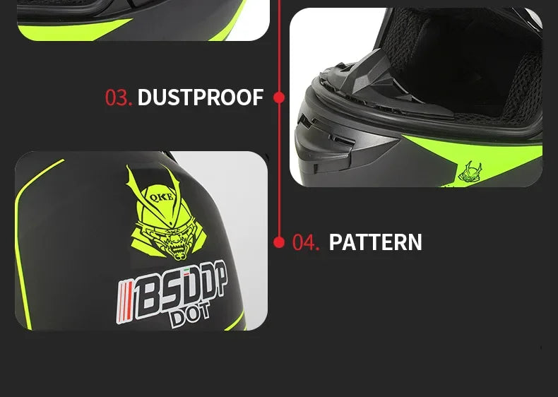 Spider Style Full Face Motorcycle Racing Helmet