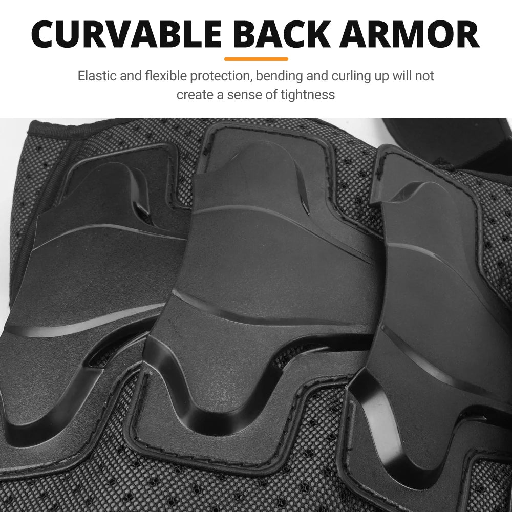 Kids Motorcycle Armor Vest Set with Elbow and Knee Pads