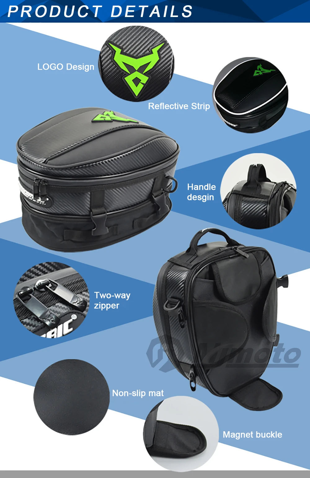 Waterproof Motorcycle Tail Bag & Backpack
