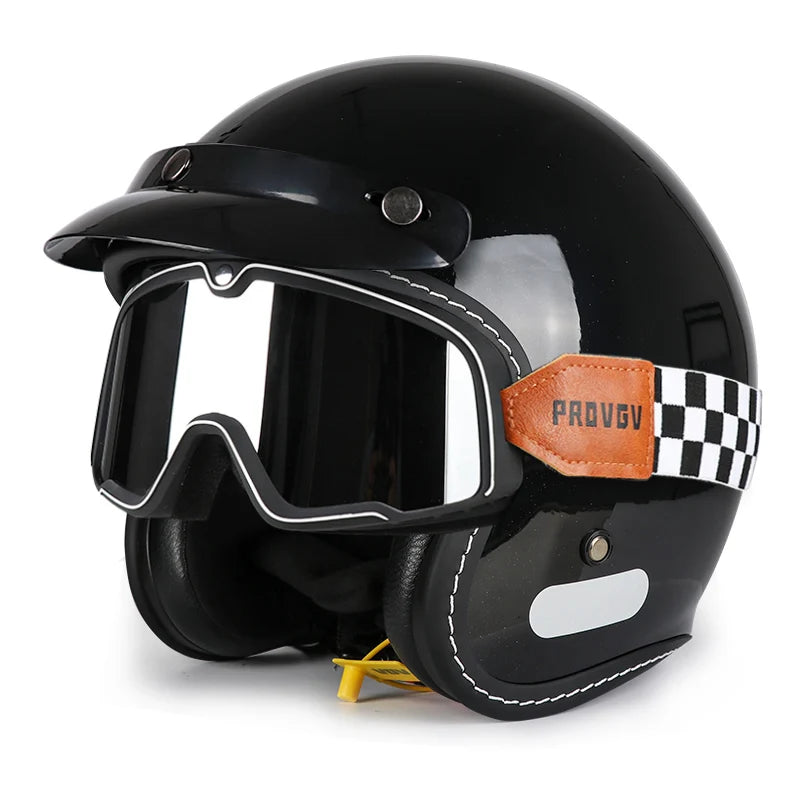 Retro Classic DOT Certified Motorcycle Helmet