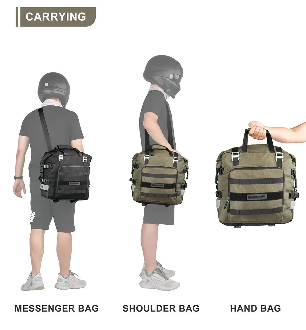 Quick Release Motorcycle Saddle Bag with Waterproof Inner Bag