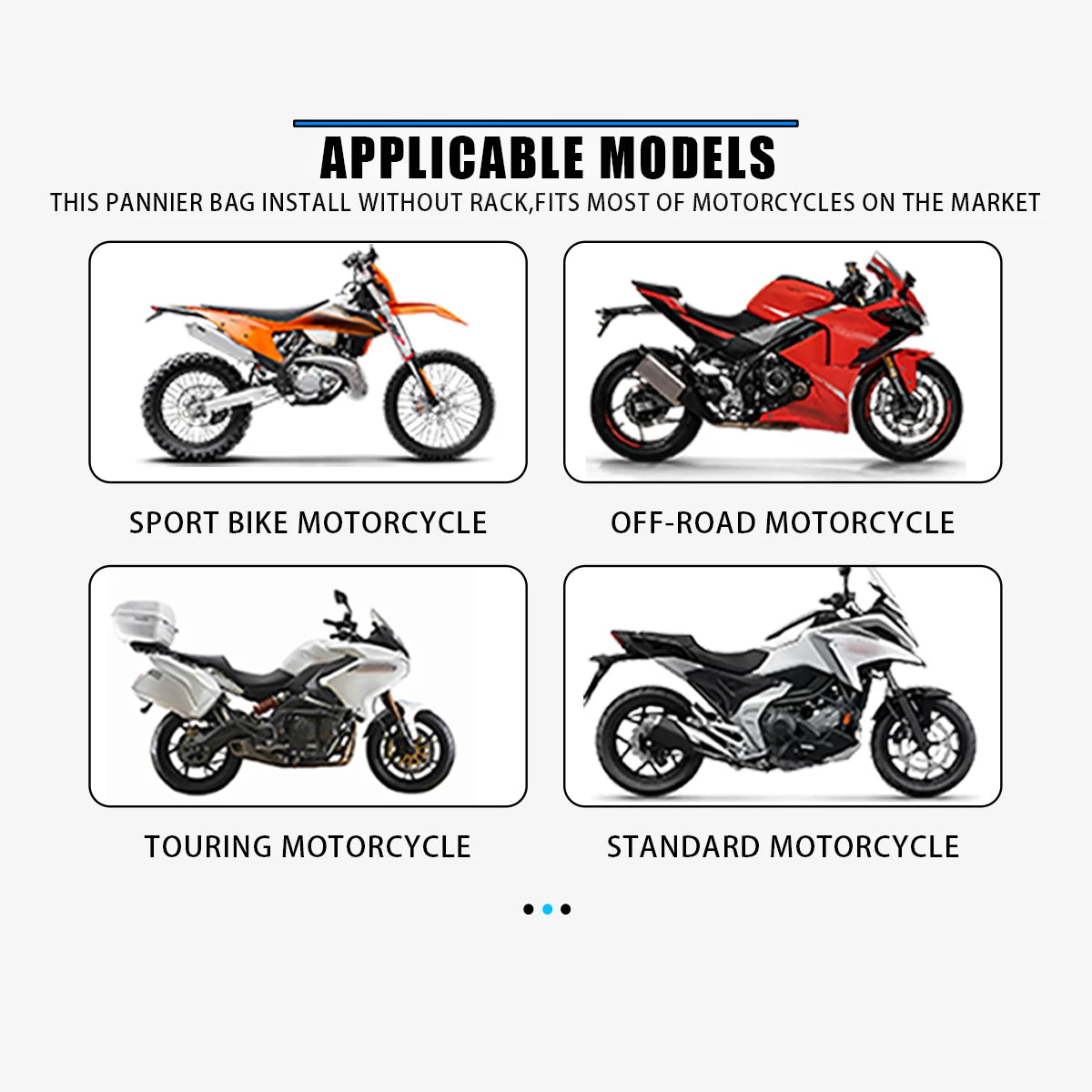 Waterproof Motorcycle Rear Seat Bag 35L-60L Luggage