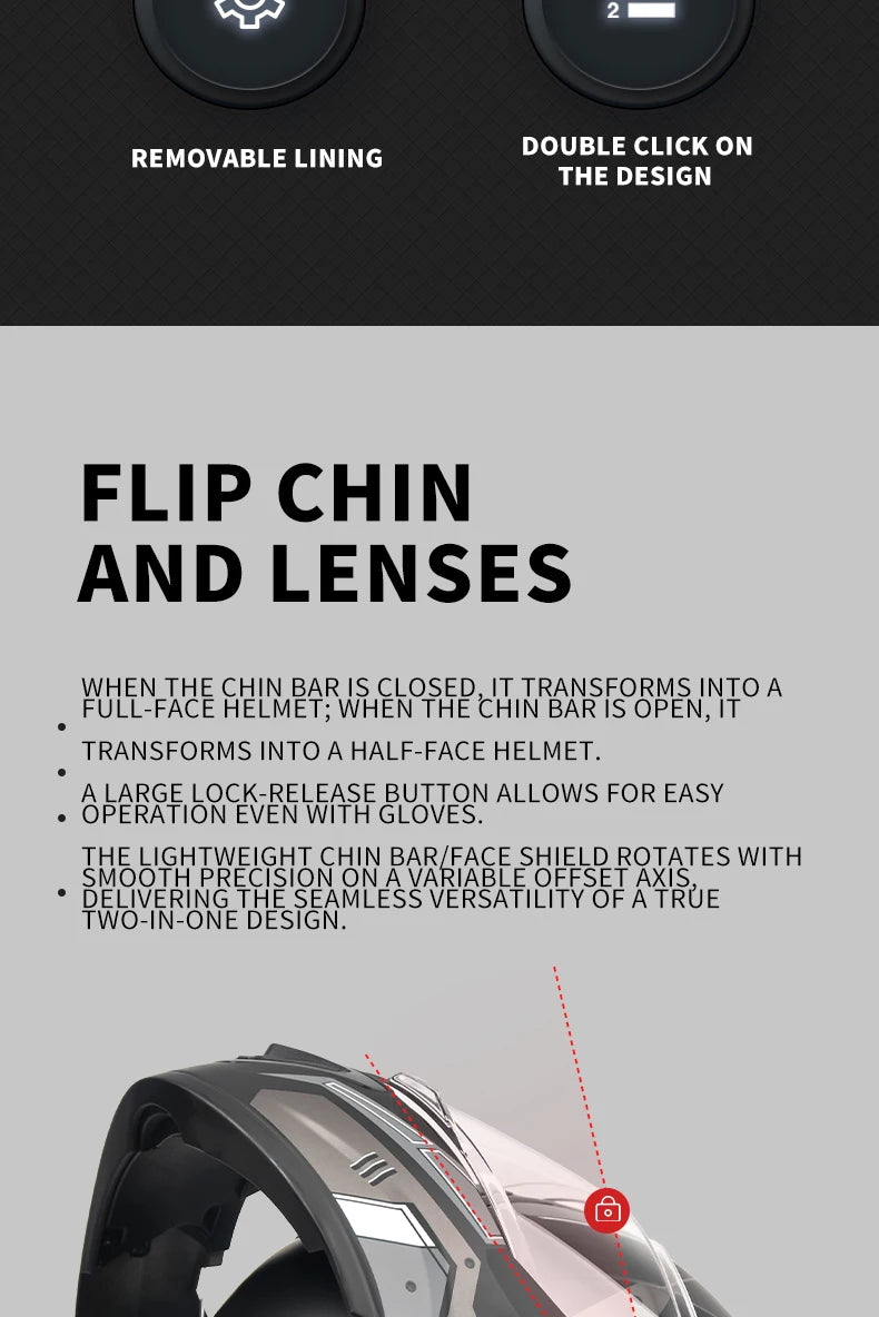 Dual Visor Open Face Motorcycle Helmet - DOT Certified