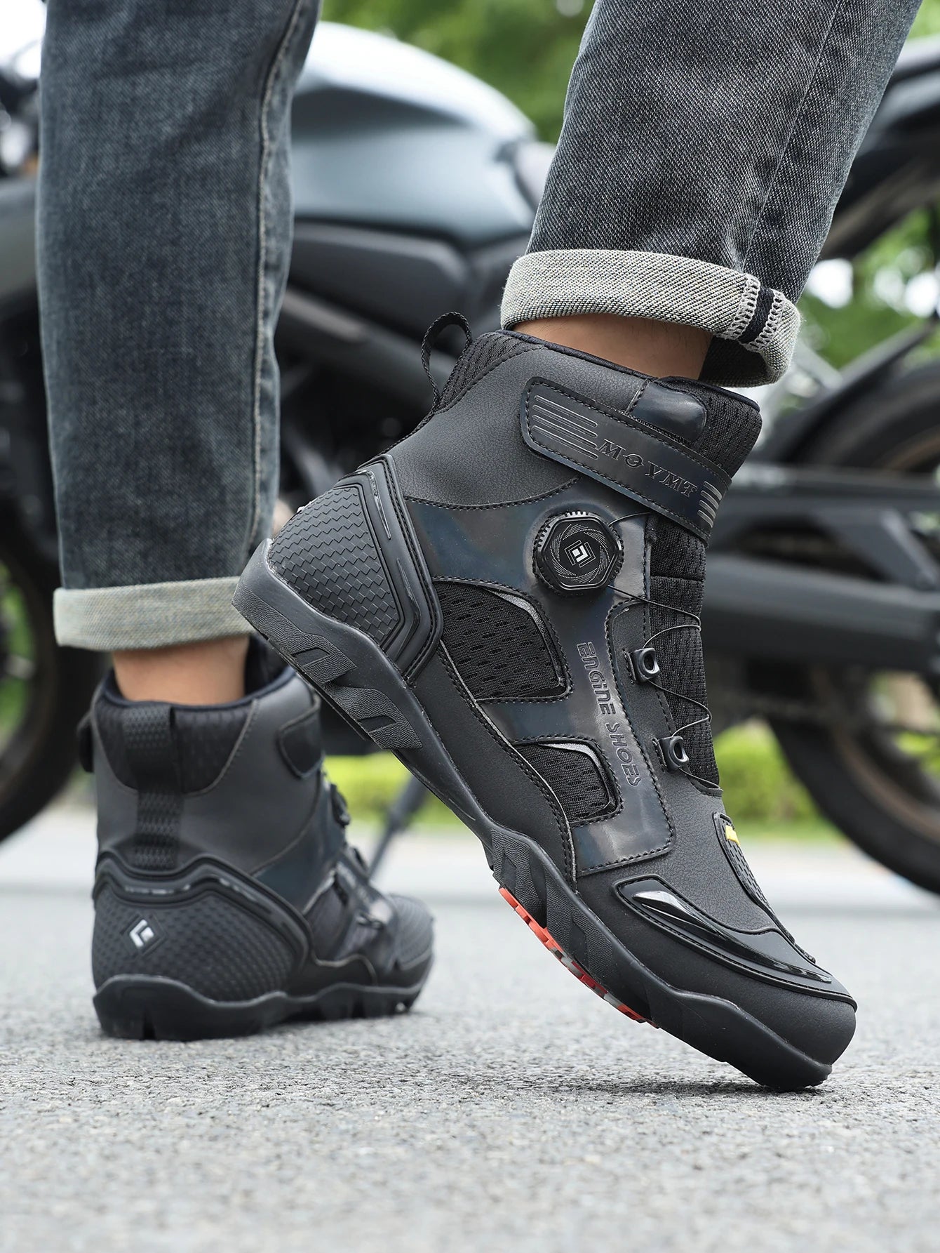 Men's Leather Motorcycle Boots
