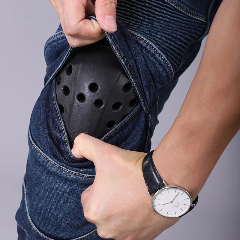 Men's Motorcycle Riding Jeans with Protective Pads
