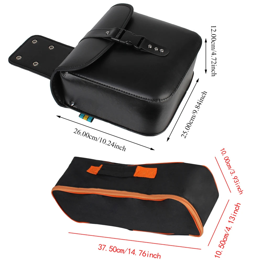 Vintage Style PU Leather Motorcycle Saddle Bags