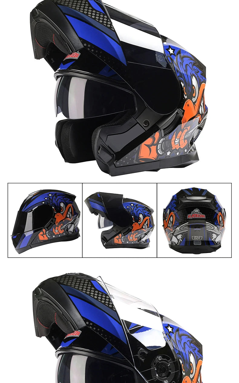 Double Visor Flip-Up Motorcycle Helmet
