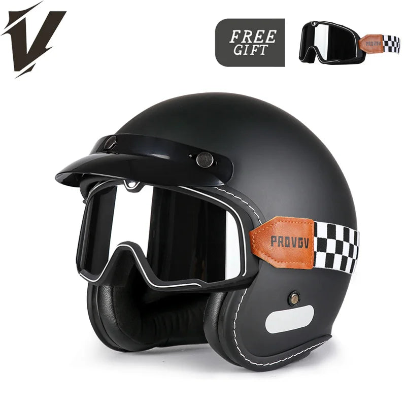 Retro Classic DOT Certified Motorcycle Helmet