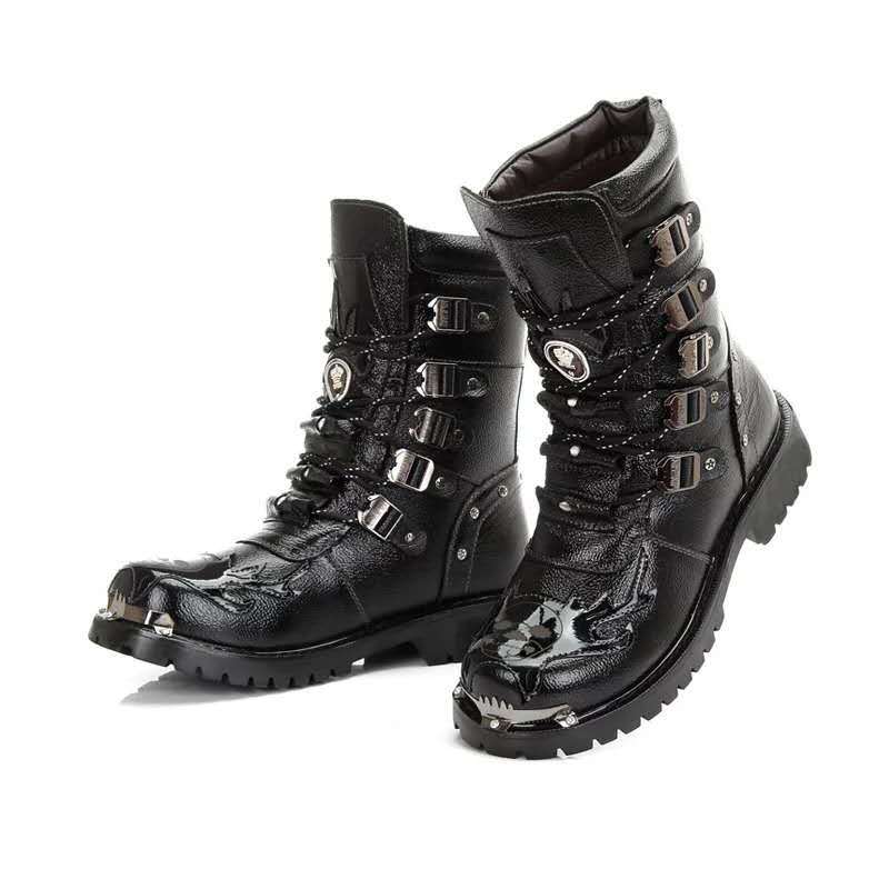 Leather Motorcycle Boots for Men
