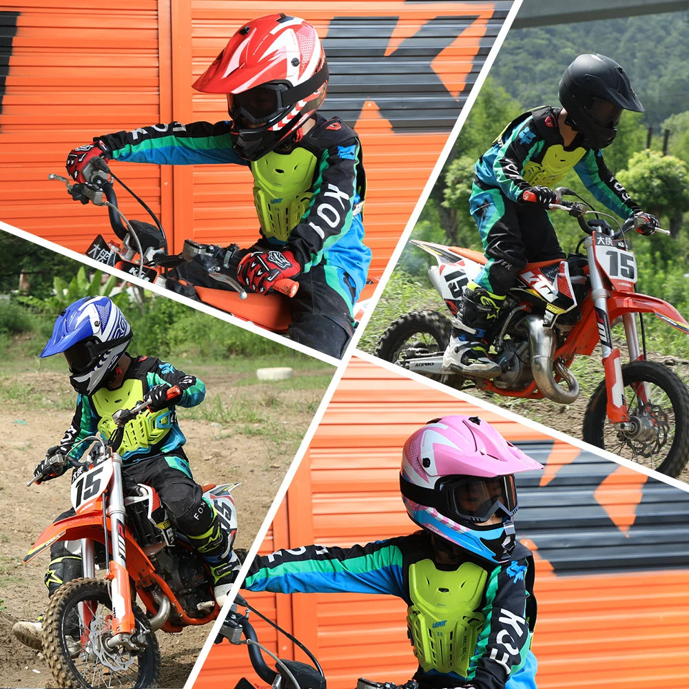 Kids Motocross Helmet Kit with Goggles & Gloves