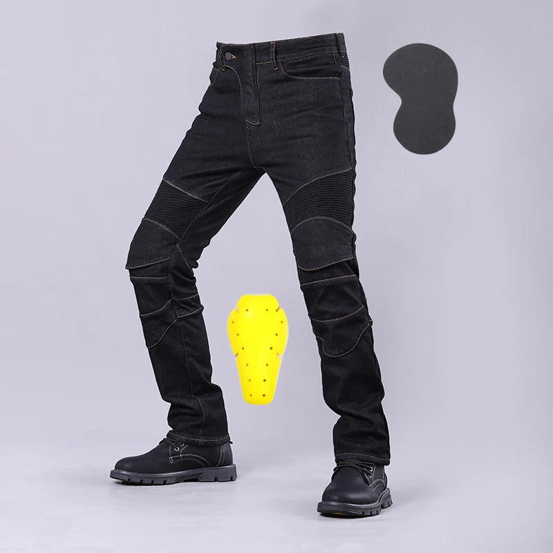 Men's Motorcycle Riding Jeans with Protective Pads