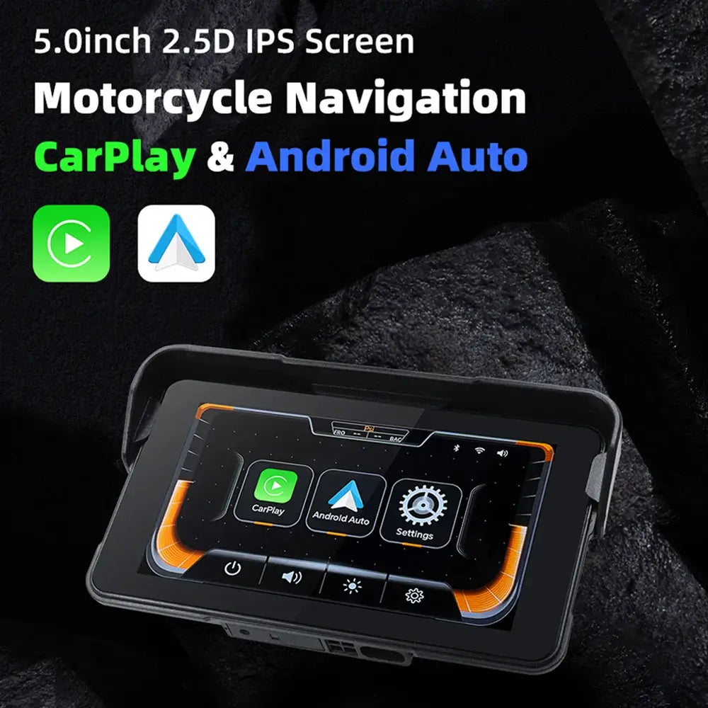 Wireless Motorcycle Display Screen – 5.0 Inch GPS Dashboard