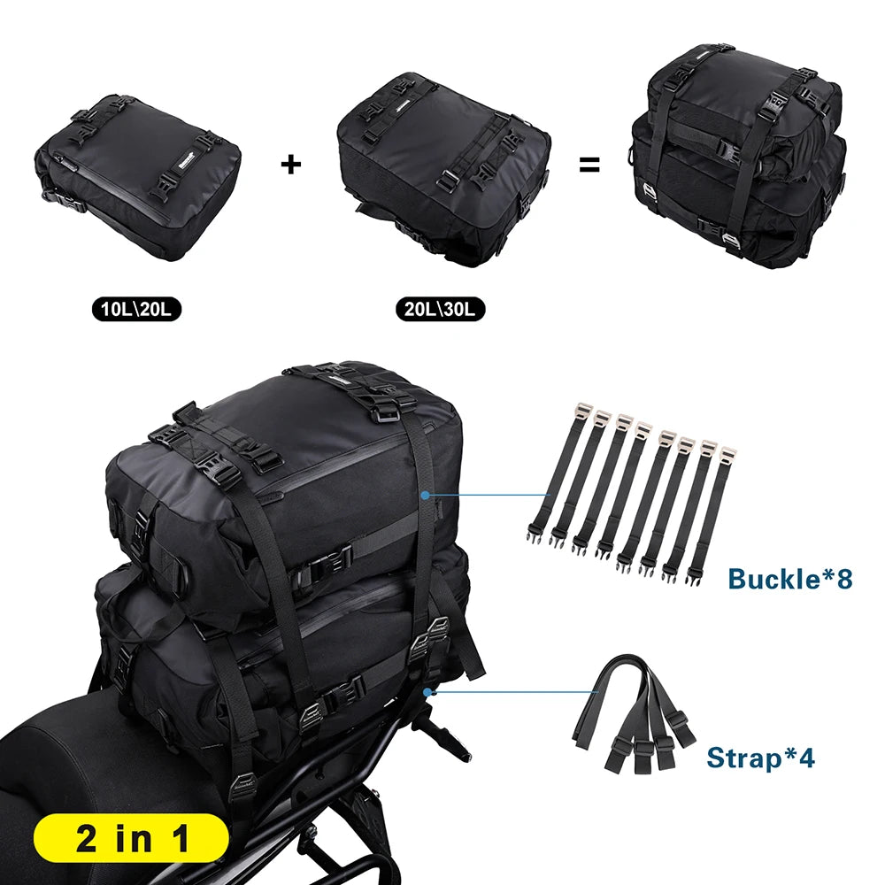 Waterproof Motorcycle Back Seat Bag