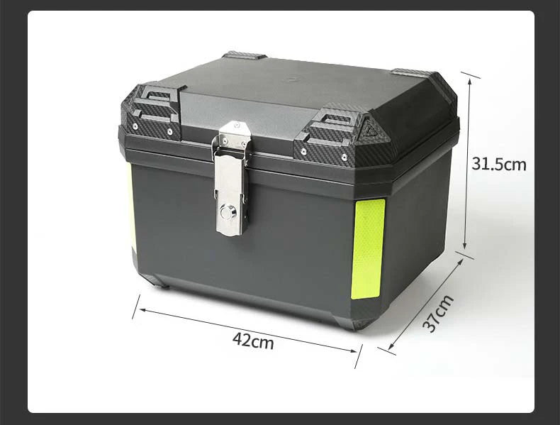 Black 45L Motorcycle Top Case Tail Box