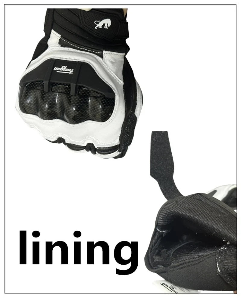 Leather Touchscreen Riding Gloves