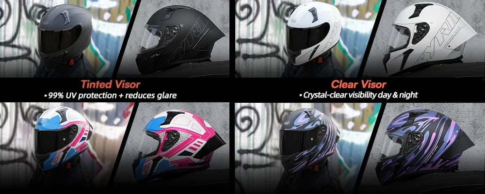 Stylish Dual Certified Full Face Motorcycle Helmet