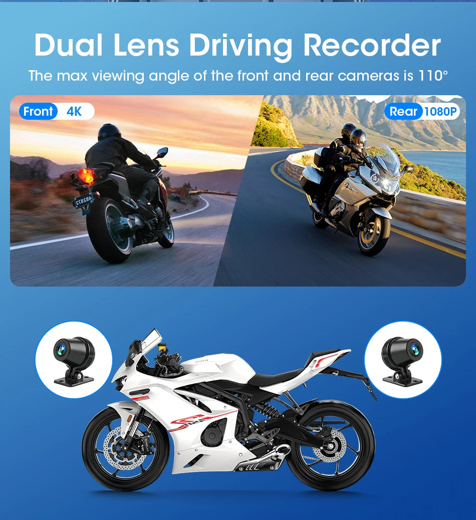 Jansite 8.1" Waterproof Motorcycle Monitor