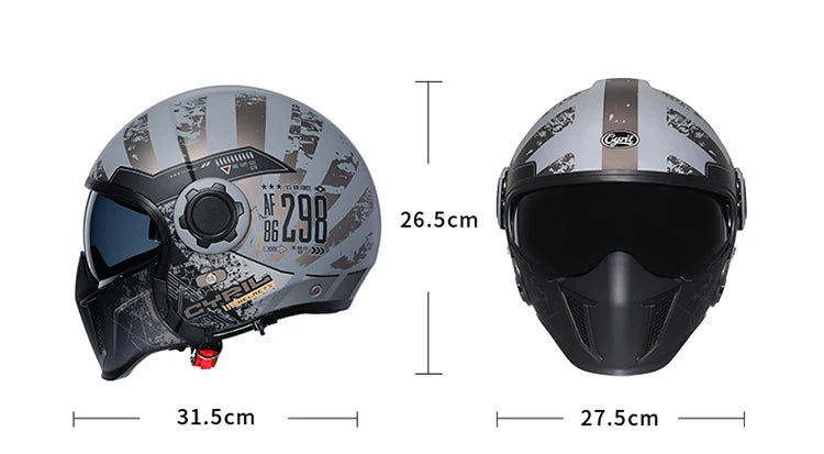 Retro Style Modular Motorcycle Helmet